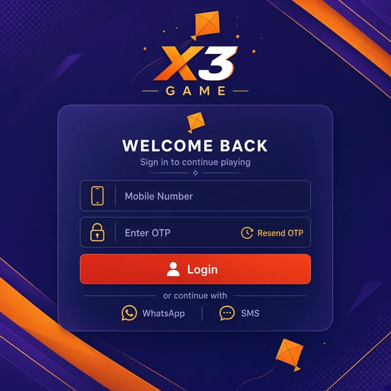 X3 Game X3 Game login screen India